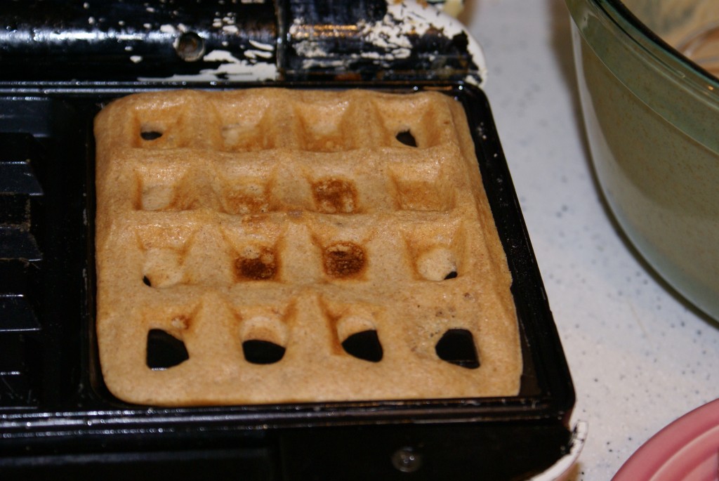 Golden Brown Waffle Perfect golden brown waffle - lifts out easily with a fork!