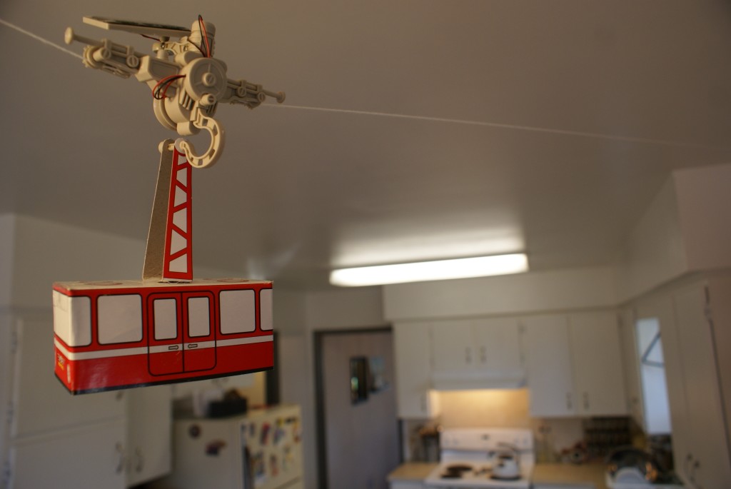 Arlo's first sticker chart prize - a solar gondola electronics kit.