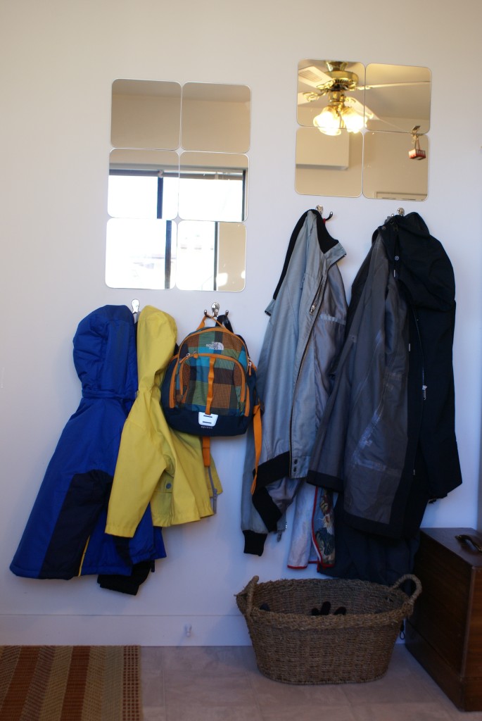 A neat and orderly back door.